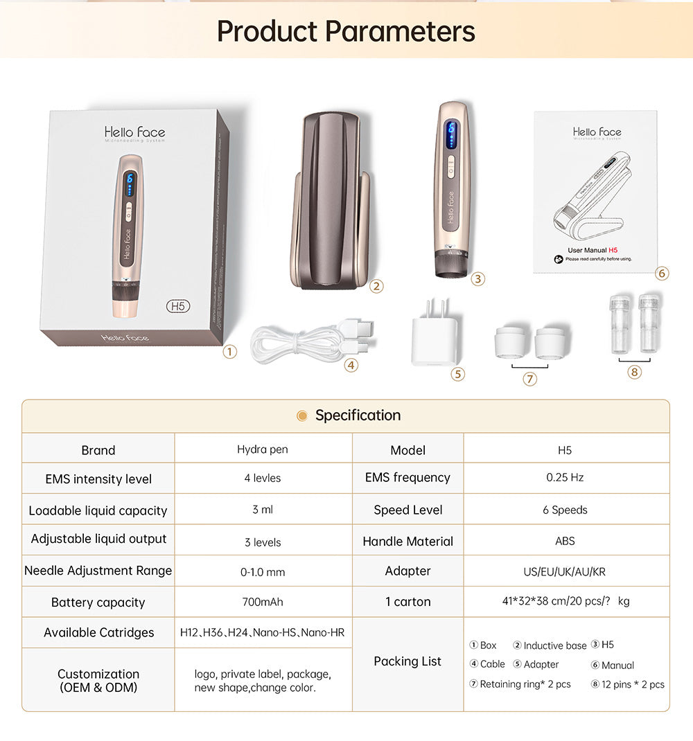 Hydra Pen H5 Microneedling Pen with EMS
